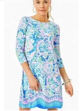 Lilly Pulitzer Ophelia dress in multi dream team size large NWT